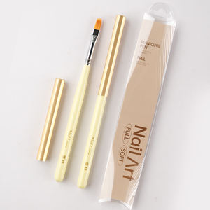 Profesional 1/9 Uds. Juego de pinceles para decoración de uñas de Color Macaron, delineador de arte corto, pluma de pintura de detalle, herramientas planas de madera para uñas de pelo de nailon - Product Image 5