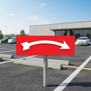 Comprar Pegatinas Rectangulares de Flecha Direccional Derecha, Fondo Rojo, Resistentes al Calor, Impermeables, para Seguridad Vial, Estacionamiento, Vino, Cerveza - Product Image 3