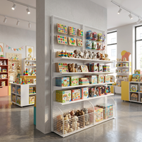 Étagères de magasin modulaires en métal King Display 2026, gondoles à grille arrière, 4 niveaux réglables, robustes, revêtement époxy en poudre