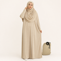 Robe de prière Khimar pour femmes, sans épingles, tenue modeste, vêtements islamiques