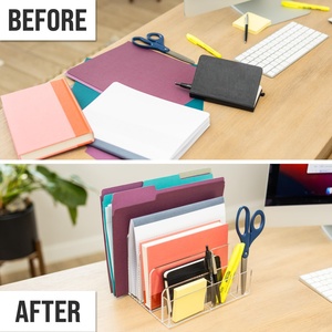 Wholesale for Clear Acrylic Polished Surface <b>Document</b> Storage Holder Desktop File Organizer Custom Logo for Display <b>Folders</b> - Product Image 6