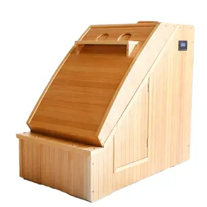 Bestseller importierte Hemlock Ozon weit Infrarot halbe Länge Mini Sauna raum Einzel begasung Kabine Raumkapsel 1 Person