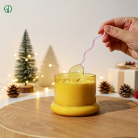 Ensemble de verres en verre coloré pour cadeau de Noël, verres en verre borosilicate coloré, emballage et logo personnalisés, verres à boire mignons