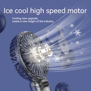 2024 Best-Selling Mini Handheld Display Portable USB Fan Cute Small Rechargeable Fan with Stand for Outdoor Use - Product Image 5