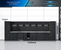Ensemble de meubles d'atelier modulaires démontables en acier laminé à froid personnalisables 2026 pour garage et atelier de réparation automobile