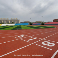 Lapangan Lari Pusat Rekreasi Berlapis Ganda Karet PU Bernapas, Disetujui IAAF, Harga Per Meter Persegi untuk Kampus Filipina