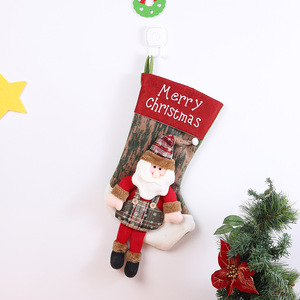 Ventes directes Décorations de Noël: petites chaussettes <span class=keywords><strong>du</strong></span> Père Noël, ornements d'arbre de Noël, sacs-cadeaux de bas de Noël - Product Image 1