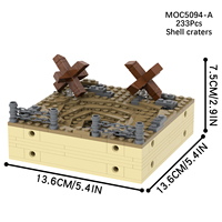 MOC5094 Blocs de construction éducatifs pour enfants, thème infrastructures, abris blindés, bunkers, dépôts, mitrailleuses