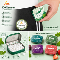 Prix d'usine Bonbons menthes personnalisés emballés dans une boîte en fer blanc Sans sucre Menthe fraîche Haleine Tablette Bonbons Citron Pastèque Saveur