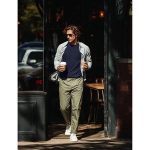 Custom Mens <b>Waffle</b> Long Sleeve <b>Shirt</b> Crew Neck Casual Solid Pocket Thermal Layering Tee - Product Image 4