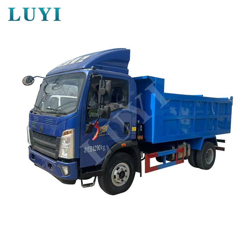 HOWO 4x2 Euro VI Dump Truck 8m³ U-Shaped Body Dustproof Cover System for Urban Construction Green Projects