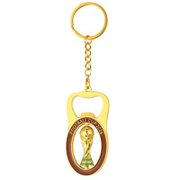<strong>World</strong> Soccer Cup Trophy Bottle Opener Keychain Rotating Soccer <strong>Beer</strong> Opener Souvenir for USA Canada Mexico Football Fans Gift