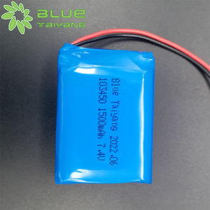 แบตเตอรี่ลิเธียมไอออนลิเมอร์ลิเธียมไอออน103450สีน้ำเงิน7.4V 1500mAh แบตเตอรี่ Li-Po 7.4V 1500mAh - Product Image 2