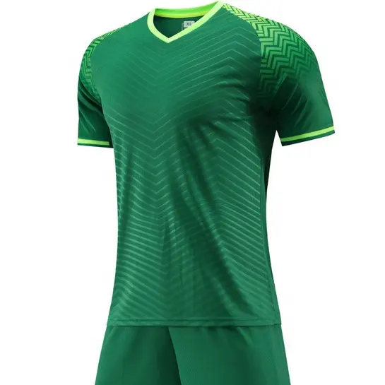 Maglia da calcio semplice di buona qualità uniforme design personalizzato logo nome e numero kit di abbigliamento per la squadra di calcio per bambini e adulti
