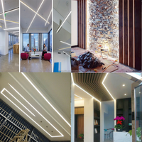 Suspension LED en profilé aluminium avec couvercle PC, lumière linéaire dimmable, garantie 5 ans pour la décoration de bureaux et de maisons