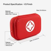 Trousse de premiers secours professionnelle portable en EVA rigide rouge, kit de survie médical complet pour la maison et le lieu de travail