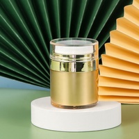 Pot de crème en plastique sous vide en or 30ml, solution de stockage cosmétique pratique et polyvalente pour divers produits, 1 pièce