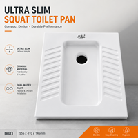 Kloset Duduk Modern Ultra Tipis Keramik Inlet Ganda Pemasangan Lantai Mudah Dibersihkan Langsung dari Pabrik