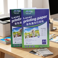Papel Fotográfico Yalan A4 de 250 g/m² con Revestimiento para Impresión Láser, Brillante por Ambos Lados, Papel Fotográfico de 300 g, Mate por Ambos Lados