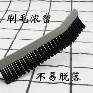 Brosse à bandes de 3,5 cm de largeur, à poils durs, pour le nettoyage des coins des carreaux de salle de bain et de cuisine, usage domestique, manuelle, avec manche en plastique - Product Image 1