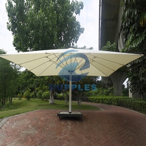 Parasol commercial grand format d'extérieur avec mât central, étanche, résistant aux UV, télécommande, structure en aluminium pour jardin et terrasse - Product Image 3