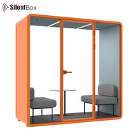 Cosses de réunion de bureau de nacelle de travail silencieuse acoustique Offre Spéciale Cabine de réunion insonorisée pour 2 personnes avec vitrage feuilleté