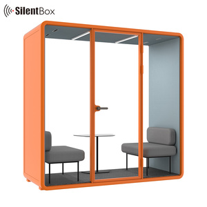 Venta caliente Acoustic Silent Work Pod Office Meeting Pods Cabina <span class=keywords><strong>de</strong></span> reunión insonorizada para 2 personas con acristalamiento laminado - Product Image 3
