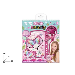 Diario Butterfly 200 pages avec serrure et combinaison pour enfants de 5 ans et plus - Product Image 1