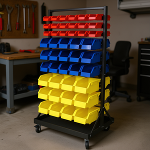 กล่องจัดเก็บอะไหล่ DB ขนาด 80x65x38 ซม. 6 ชั้น วัสดุพลาสติก สำหรับร้านค้า โรงรถ บ้าน และสำนักงาน - Product Image 2