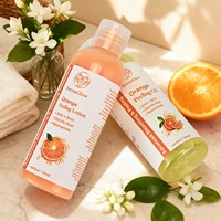Lotion Peeling Éclaircissante et Exfoliante à l'Orange Fermentée, AHA, BHA, Acide Glycolique et Niacinamide pour le Corps – Système de Traitement Renouvelant la Peau