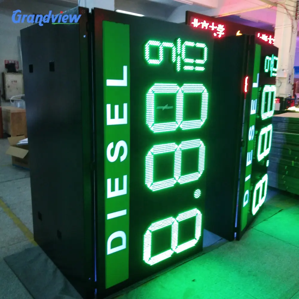 Tablero de pantalla LED de alta calidad para gasolinera, tablero de exhibición para exteriores, precio de gasolina, fabricación de fábrica