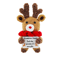 Jouet en peluche de soutien de cornichon émotionnel avec des cartes positives Poupées au crochet Pomme de terre positive Décoration de chambre idéale Anniversaire inspirant