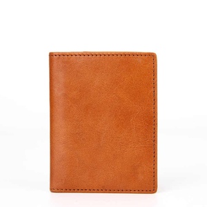 High Quality Genuine Leather Small Wallet Business Credit Name Card Holder Money Clip - Product Image 2