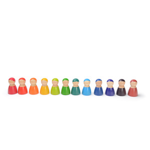 Wooden Rainbow Figures <b>Building</b> <b>Blocks</b> For Children Ages 1 6 Early Learning Toy Kindergarten Educational Playset - Product Image 3