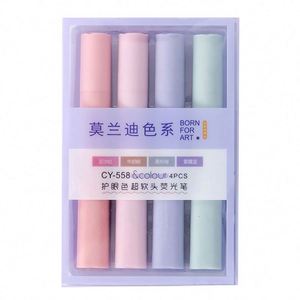 Hot Selling Creative Soft Eye Protection <b>Macaron</b> Colorful Graffiti Marker Cute Highlighter Pen - Product Image 1