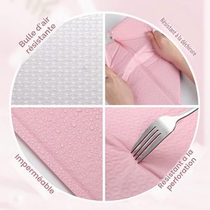 Bolsas de Correo de Burbujas de Polietileno Coloridas, Reciclables y Ecológicas, Personalizadas, Resistentes al Agua, Duraderas, Color Rosa, para Envío - Product Image 5