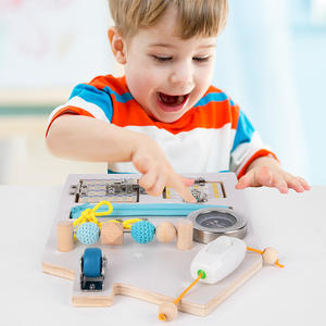 Tablero de madera para <span class=keywords><strong>enseñanza</strong></span> Montessori para niños, juguete de actividades sensoriales, educativo - Product Image 3