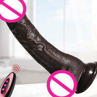 Starker Saugnapf Fernbedienung Dildo Vibrator Heizung Vibration Rotation Stoßfunktion - Flüssiges Silikon Wasserdichtes Erwachsenenspielzeug für Frauen