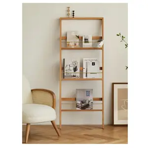 Kunden spezifische Fabrik Holz bodenst änder Bibliothek Buch Zeitung Display Rack