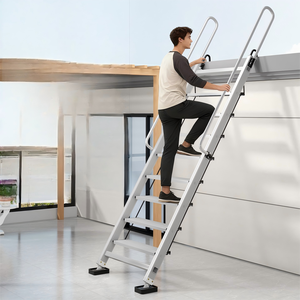 Escabeaux pliants modernes en alliage d'aluminium épaissi à 4/5/6 marches, télescopiques, pour intérieur/extérieur, capacité 150 kg - Product Image 6