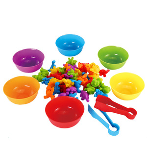 Jouet éducatif en caoutchouc souple pour enfants, dinosaures, apprentissage des <span class=keywords><strong>math</strong></span>ématiques, jouet cognitif Montessori, classification des couleurs, comptage - Product Image 5
