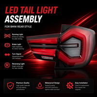 Conjunto de Luces Traseras LED BK para BMW X3 F25 2010-2017, Efecto de Bienvenida con Escaneo Secuencial, Señal de Giro, Conexión Plug and Play