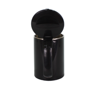 Bouilloire électrique en acier inoxydable noir avec contrôle de la température, capacité de 1 L, portable pour la préparation du thé, usage domestique et hôtelier
