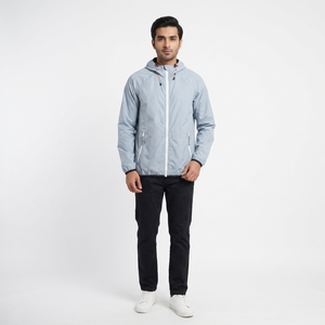 Chaqueta Cortavientos Personalizada con Puños Acanalados, Ropa Deportiva para Hombre, Chaqueta de Senderismo con Capucha, Chaqueta de Exterior - Product Image 1