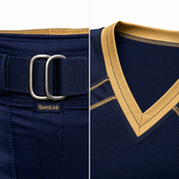 Ensemble d'uniformes de football américain personnalisés QuestLink, sublimés, avec pantalon à 7 protections et maillot de match, uniforme d'équipe robuste