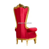 Chaises de trône roi et reine en gros, rouge et or
