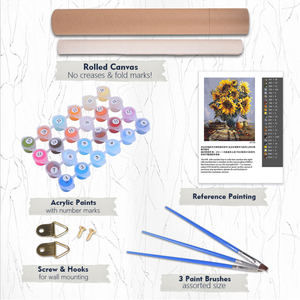 Cadeau Pop Offre Spéciale quatre saisons arbre motif paysage bricolage Kit peinture à l'huile par numéro pour adultes - Product Image 6