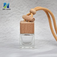 Flacon de parfum en verre 8 ml carré vide avec couvercles, logo personnalisable, huile essentielle pour voiture