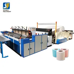 Full Automatic Toilet Paper Making Machine With Tissue Converting Roll Machine In South Africa