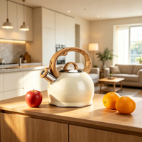 Bouilloire sifflante en acier inoxydable, théière personnalisée en gros, théière à eau chaude pour TOUTES les plaques de cuisson